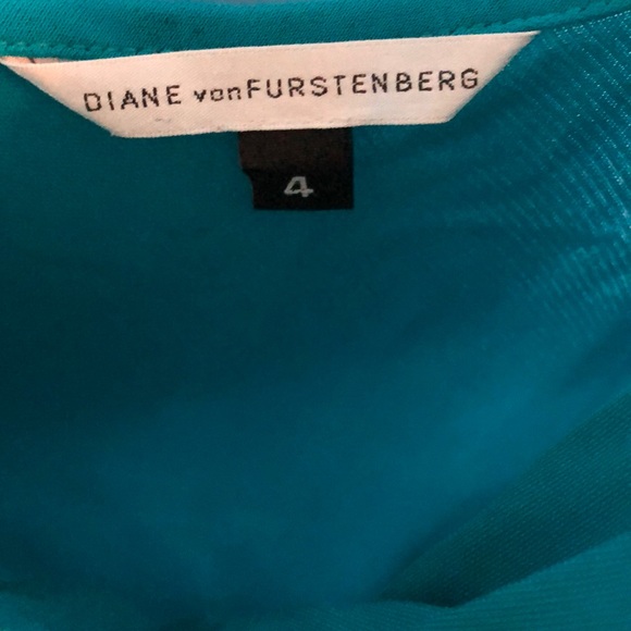 Diane von Furstenberg teal dress size 4 - Picture 2 of 5